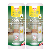 60-Day Citronella Diffuser – Portable Bug Repellent for Indoor & Outdoor Use with Adjustable Intensity - Pet-Safe, Fast-Acting Protection for Home,