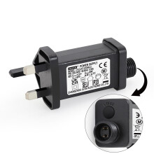 String Lights Indoor-Outdoor Power Adapter for CZJUTAI JT-EL/FC12V6W-IP44 Christmas Lighting, Illuminate Your Holidays! (Threaded-Multifunction-12V6W)