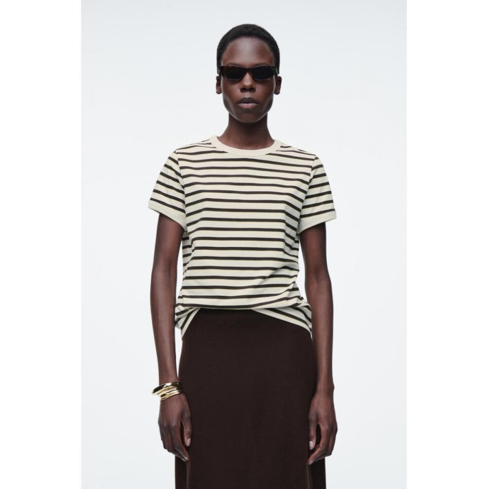 (white/stripe/S) Cos Japan Schrankenringer T Shirt