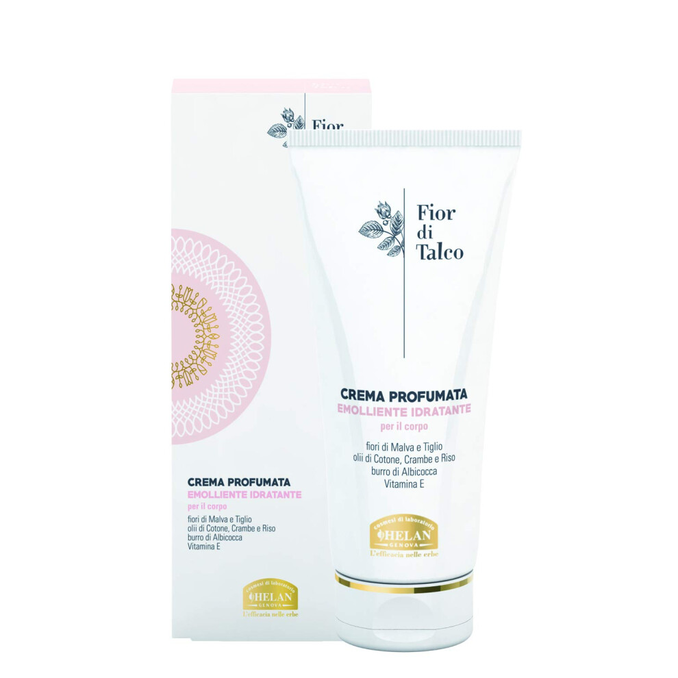 Helan Women's Cream Fior Di Talco, Perfumed Body Enriched With Apricot Butter And Vitamin E, Delicate Emollient And Moisturising Action - Paraben