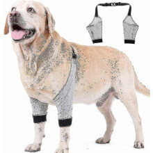 (M) Dog Elbow Protector Adjustable Front Leg Sleeve Pet Operation Injury Recovery Protective Brace 1 Pair