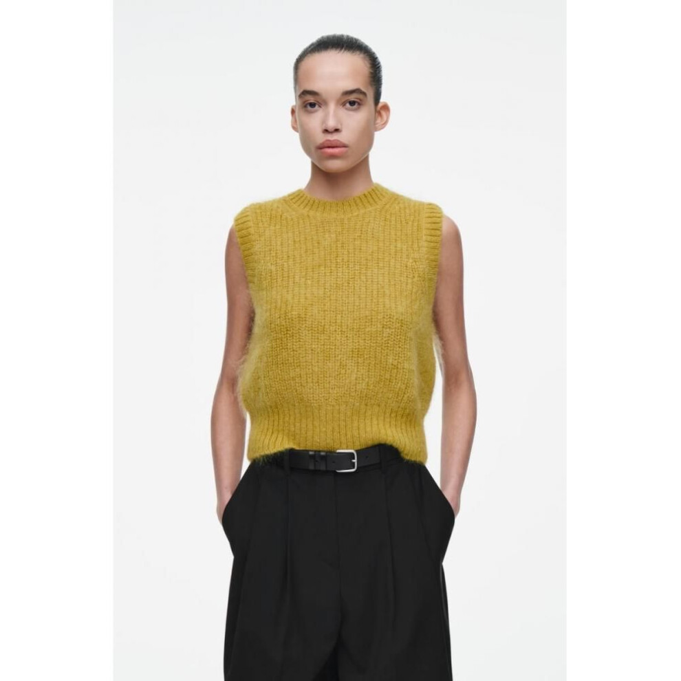 (mustard/XS) Cos Japan Mohair Vest