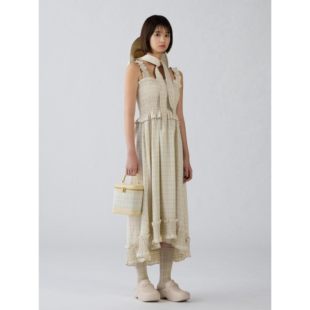 (40 CREAM/XL) Gu By Uniqlo Smocking Camisole Dress By Rokh