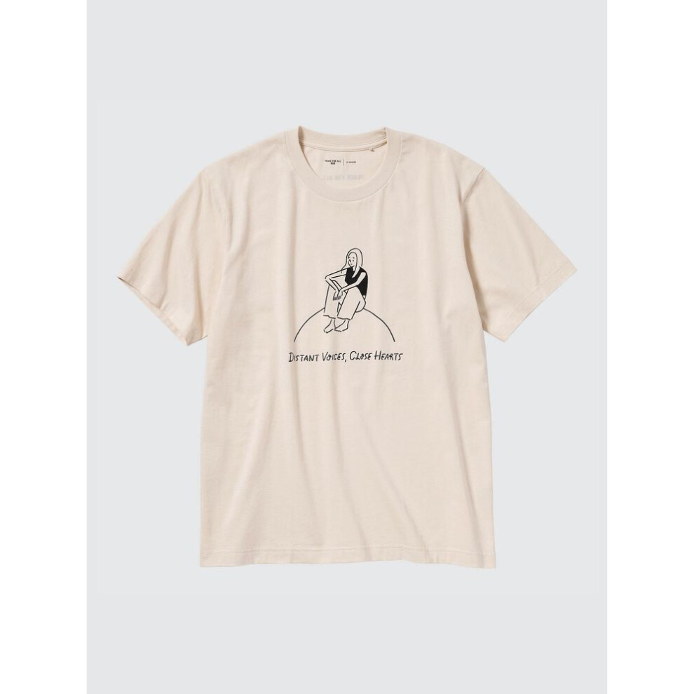 (30 NATURAL/M) Uniqlo Japan Peace For All Graphic T Shirt  Short Sleeve Regular Fit  Nagaba Yu