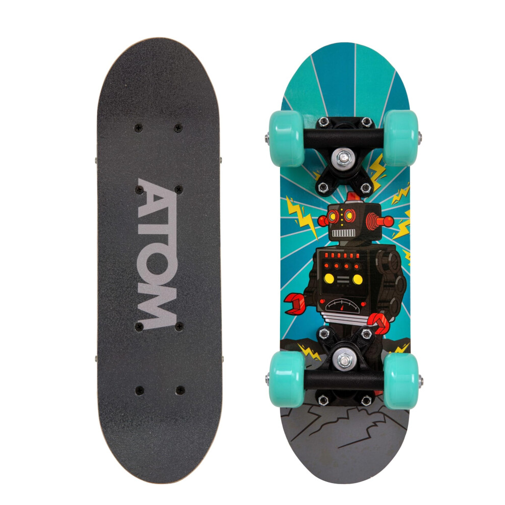 Atom 17" Skateboard | Skateboard For Beginners Or Pro's | Kids & Teenager Maple Skateboard With 3" PP Trucks | Mini Cruiser Complete Board | Suitable