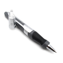 Contact Jumbo Clip Rollerball Pen - Grey Barrel - Black Ink