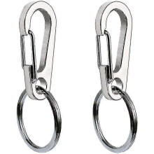 2 Pack Dog Tag Clips, Stainless Steel Heavy Duty Clips Pet Id Tag