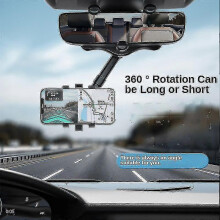 360 Rearview Mirror Phone Holder for Car Mount Phone And Gps Holder Universal Rotating Adjustable Telescopic Car Phone Holder