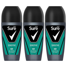 Antiperspirant Roll On Sensitive 48H Sweat and Odour Protection Roll On with Sandalwood, Patchouli and Vanilla Fragrance Deodorant for Men, 50ml Pack