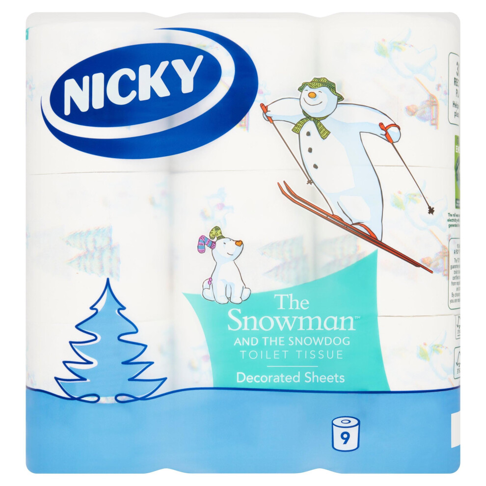 Nicky The Snowman And The Snowdog Toilet Tissue 9 Rolls