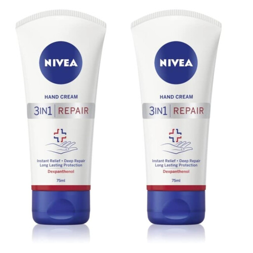 NIVEA Hand Repair Care Hand Creme, 2er Pack (2 x 75 ml)