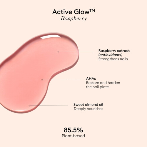 Manucurist Active Glow Esmalte de Uñas Gel Frambuesa - 2 en 1 Cuidado y Corrector 2