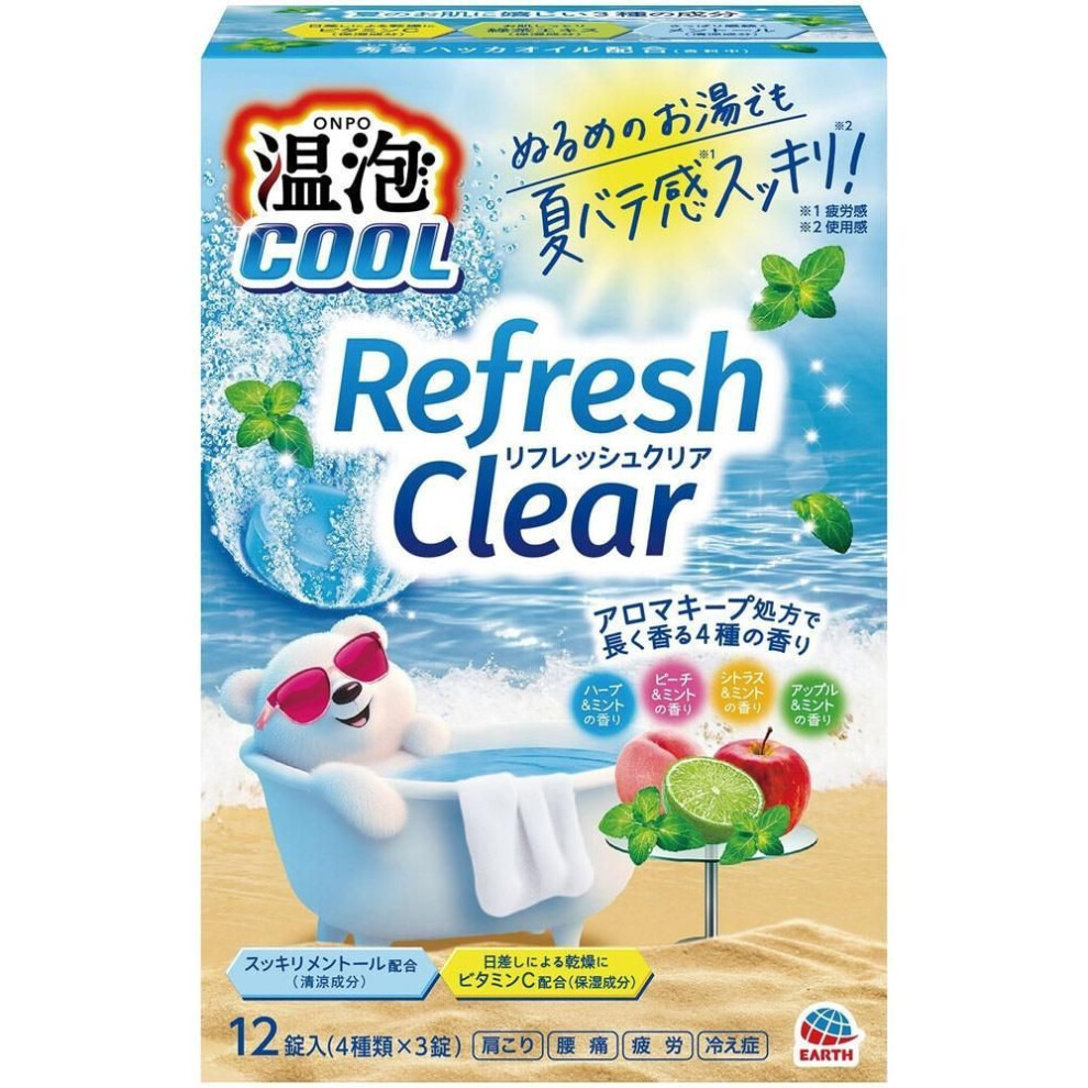 Warm Bubble Refresh Clear Carbonated Bath Salt Assortment Assortment 12 Tablets Earth Pharmaceutical