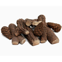 9 Piece Ceramic Wood Set Decorative Wood for Bio Ethanol and Gas Fis