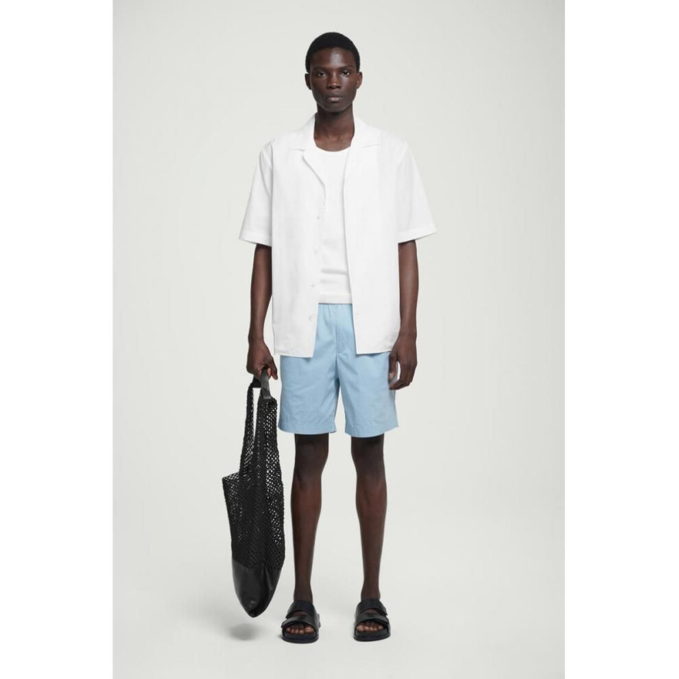 (sky blue/S) Cos Japan Stretch Cotton Blend Shorts