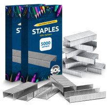 10000pk Staples 26/6 Standard Fit | 26/6mm Staples for Desktop Staplers and Pliers | 26/6 Staples 26/6mm | Office and School Stationary Supplies 26/6