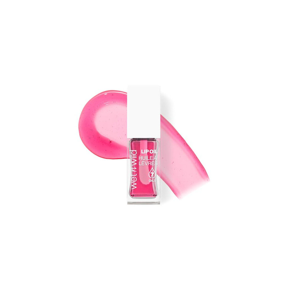 Tinted Lip Oil, Nourishing & Non-Sticky Pink Lip Gloss Powered by 7 Natural Oils, Lightweight Formula for Mirror-Like Glow Effect, Sweet Cherries