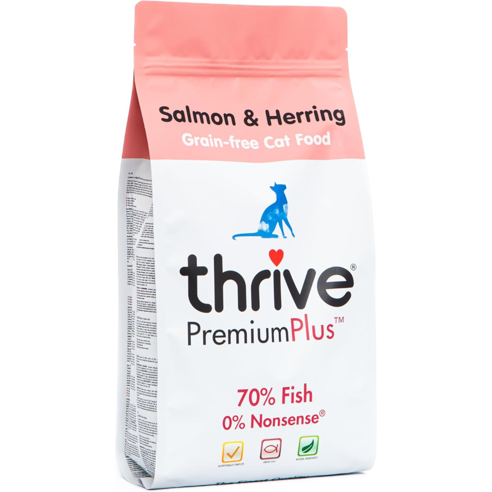 New Thrive Cat Premiumplus Dry Food- & Herring 1.5Kg Salmon