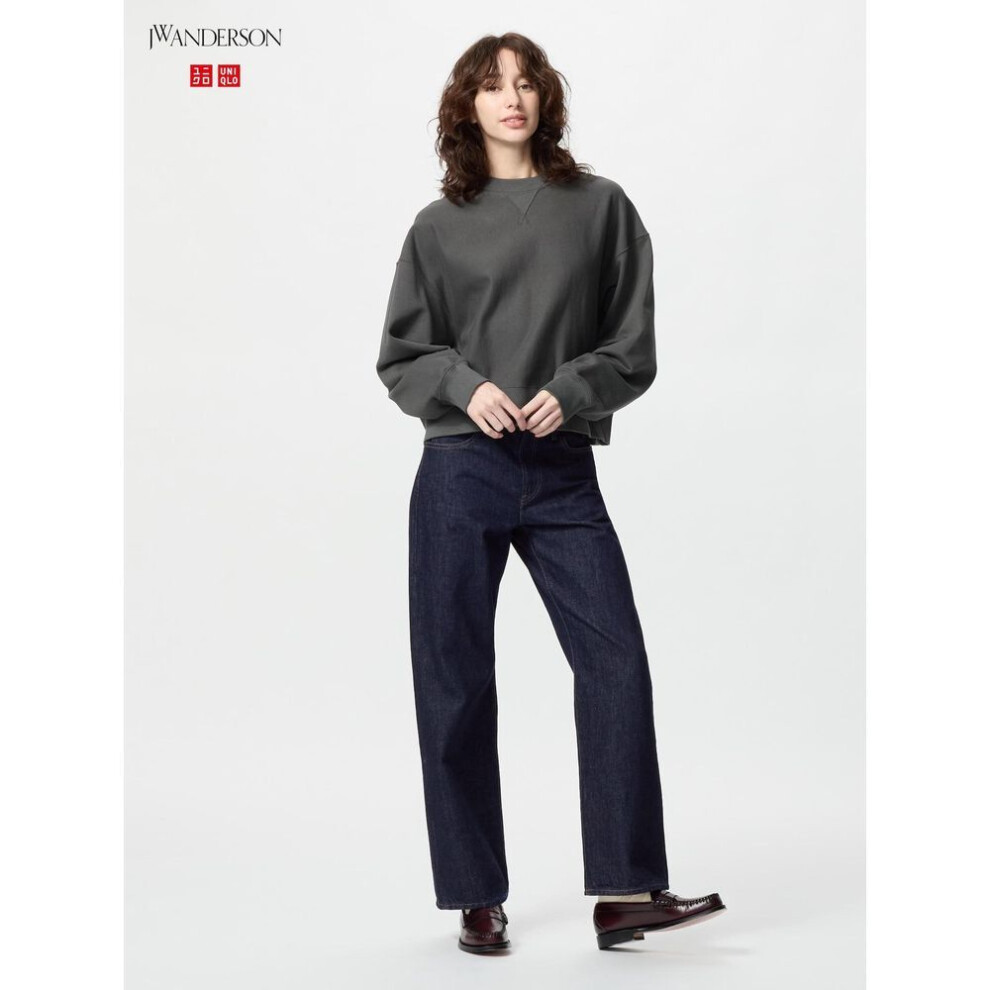 (69 NAVY/25) Uniqlo Japan Straight Jeans