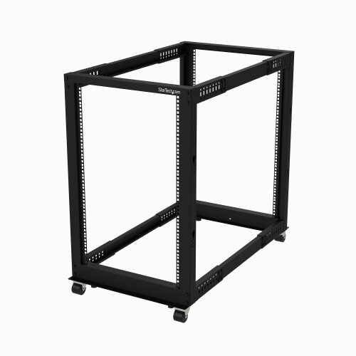 StarTech.com StarTech.com 18U 19" Open Frame Server Rack, 4 Post Adjustable Depth 22-40" Mobile, Free Standing Rolling Network/Comput
