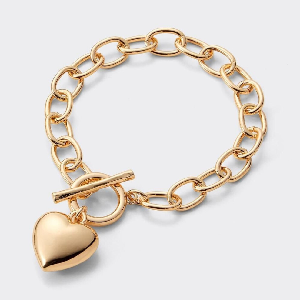 (85 SILVER/ONE SIZE) Gu By Uniqlo Heart Motif Bracelet