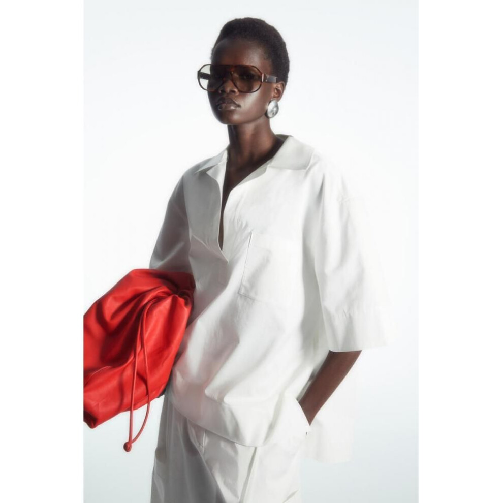 (white/34) Cos Japan Short Sleeve Resort Shirt