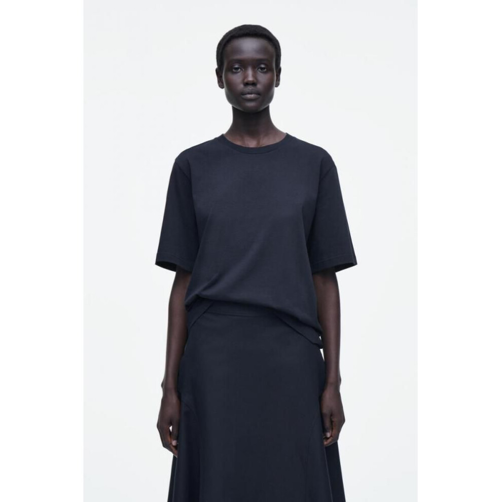 (navy/XS) Cos Japan Relaxed CoTTon T shirT