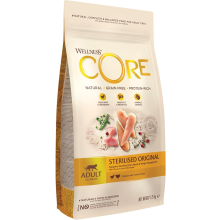 Wellness CORE Sterilised Original, 1.75kg, Chicken & Turkey, Dry Cat Food for Sterilised / Indoor Cats, Grain-Free, Hig