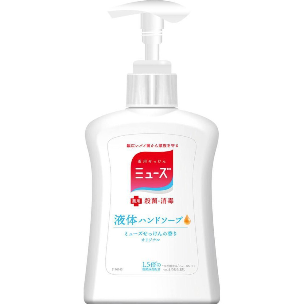 Reckitt Benckiser MUSE Liquid original hand soap 250ml (Quasi drug) (1) While holding the cap of the pump with your hand, turn the head in the opposit