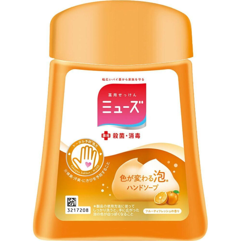 Reckitt Benckiser MUSE No Touch Foam Hand Soap Refill Bottle Fruity Fresh 250ml (Quasi-drug) Muse Foam Type To use] Lather an appropriate amount in wa