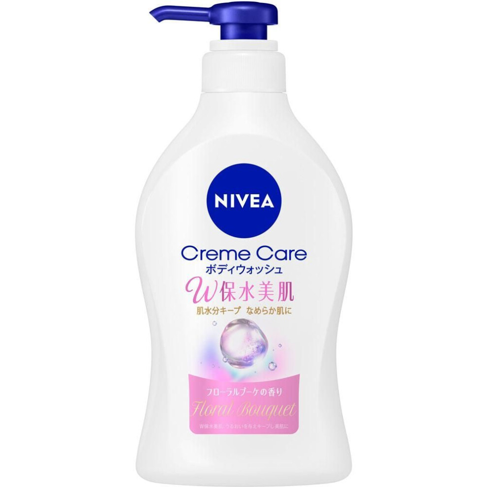KAO NIVEA Cream Care Body Wash W Water retaining beauty skin Floral bouquet scent Pump 470ML Personal Medium Price Range Body Soap Apply an appropriat