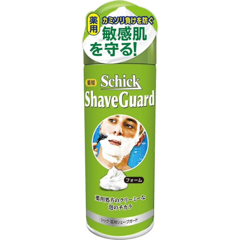 sic japan Schick Shave Guard Schick Medicated Shave Guard Shaving Foam 200g (Quasi-drug) Face Foam Men's Shaving Products (1) Moisten the beard thorou