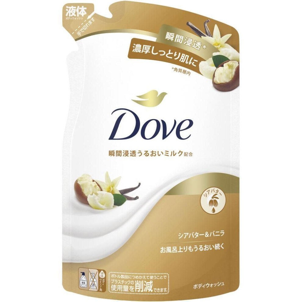 Unilever Dove Body Wash Shea Butter & Vanilla Refill 330g General Purpose (dove) Body Soap Directions For Use]-liquid Type.