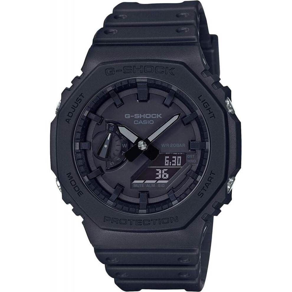 G Shock [casio] Watch G Shock Carbon Core Guard Ga 2100 1a1 Men S Black Cashiok [parallel Imported Product]