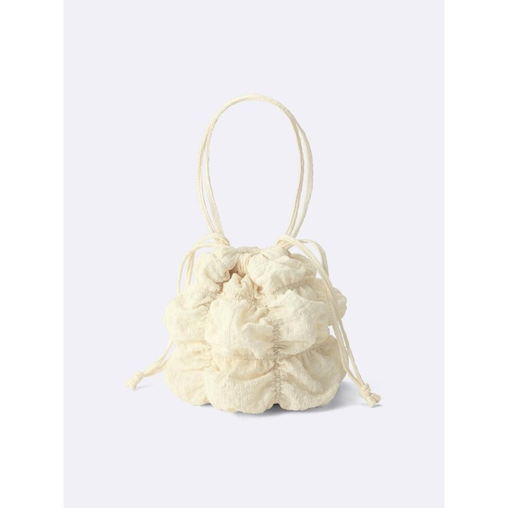 (09 BLACK/ONE SIZE) Gu By Uniqlo Shirring Drawstring Bag+e