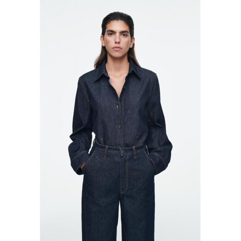 (Indigo/34) Cos Japan Oversized Denim Shirt