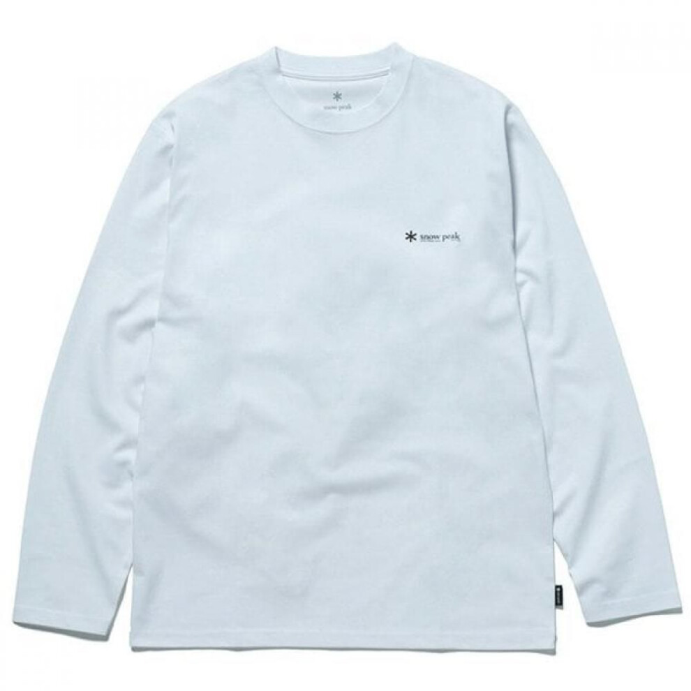 Snow Peak Sp One PoinT Logo LsT ShirT Sp OnePoinT Logo Ls T ShirT Ts 24au10403wh whiTe M Size [ouTdoor cuT Sew Mens]