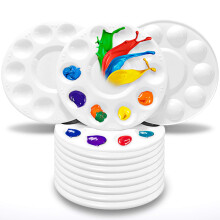 Hulameda Paint Tray Palettes Plastic Paint Paller til b?rn eller studerende til at male p? skoleprojekt eller ART klasse-12pcs