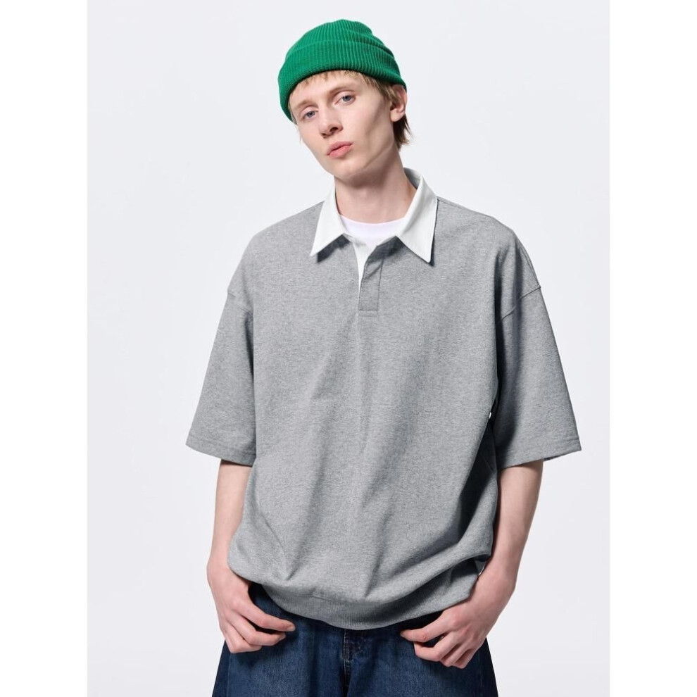 (03 GRAY/M) Gu By Uniqlo Sweat Tee  Half Sleeve   Lager