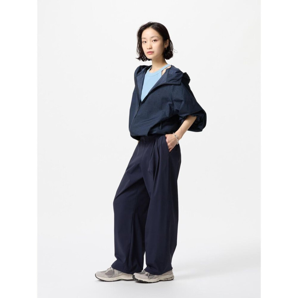 (69 NAVY/XXL) Uniqlo Japan Ultra Stretch Active Wide Pants Short Length