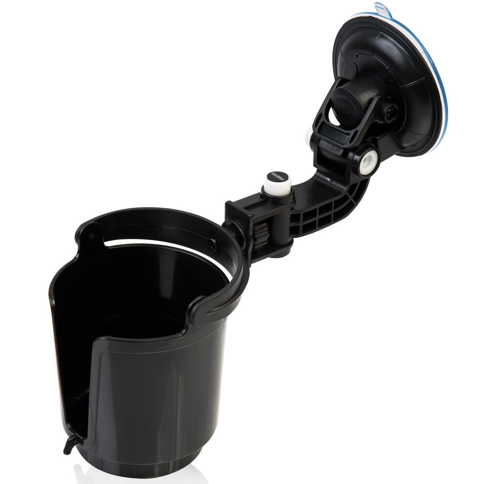 Zone Tech Recessed Folding Cup Drink Holder - Premium Quality Recessed Sturdy Folding Vehicle Adjustable Drink Cup Holder (1-Pack) Black 723508908844