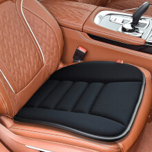 RaoRanDang autostoelkussen traagschuim dun zitkussen voor auto vrachtwagenstoel bestuurder 20x18,5x1,2 inch zwart