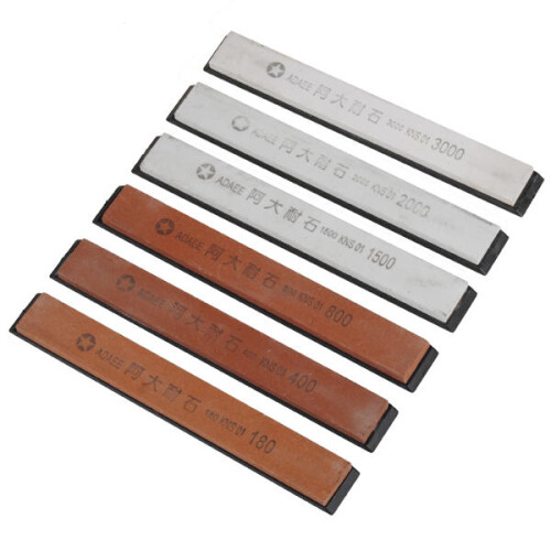 6Pcs 180# 400# 800# 1500# 2000# 3000# Oil Stone Edge Sharpener Stone 2