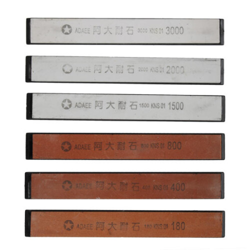 6Pcs 180# 400# 800# 1500# 2000# 3000# Oil Stone Edge Sharpener Stone 1