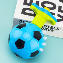(Blue Football Gyro) Fun, Durable Football Style LED Shining Music Gyro Flashing Spinning Top Light Up Music Spinning Toy for Youngsters