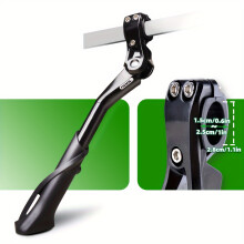 (RBRL-KA59A Black) Bike Kickstand, Adjustable Side Support Stand for Bicycles, Aluminum Alloy Construction, Fits 60.96-73.66 cm Bikes, Tool-Free Installation