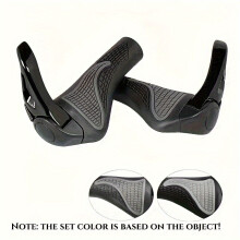 (2) Ergonomic Mountain Bike Grips - Dual-Posture Rubber Meatball Covers with Horns, Perfect for Long Rides