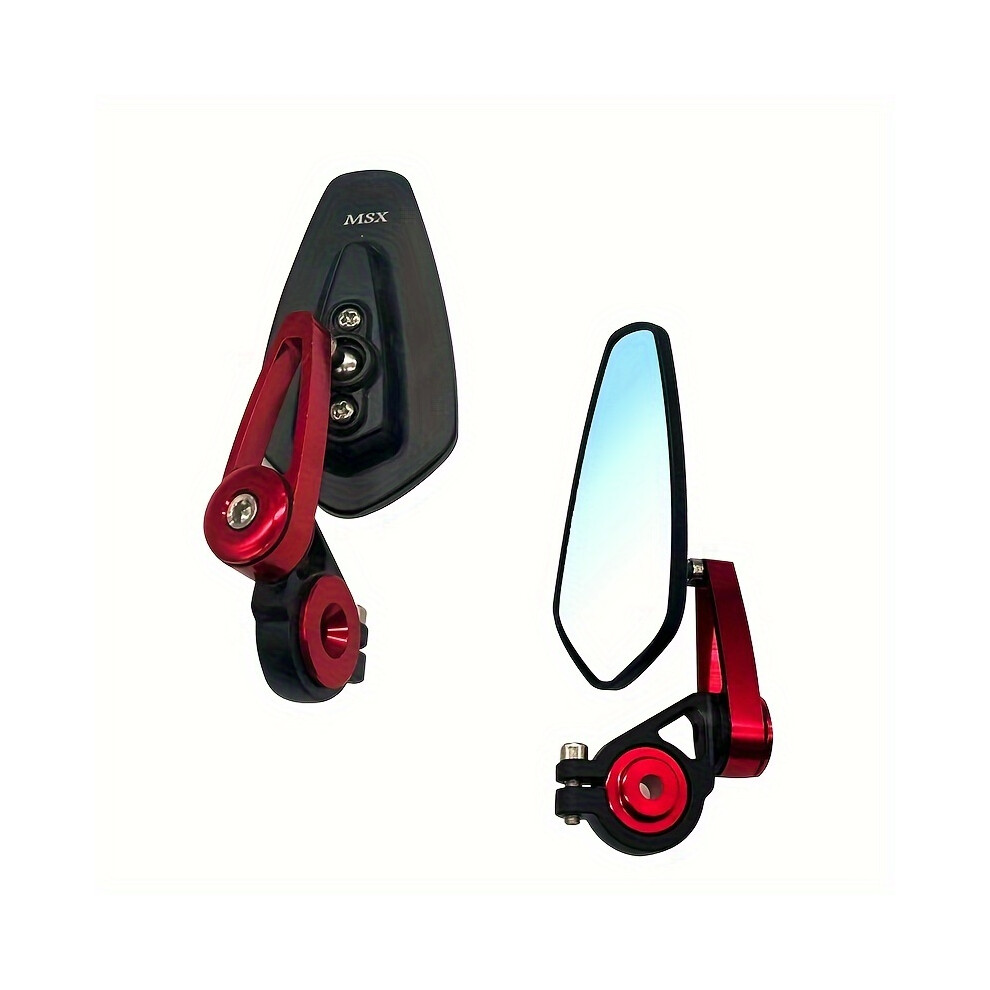 (2Motorbike Handlebar Modified) [2Pcs High-Visibility Rearview Mirrors] 2Pcs High-Visibility Convex Bicycle Rearview Mirrors With Reflector Black 9131726409301