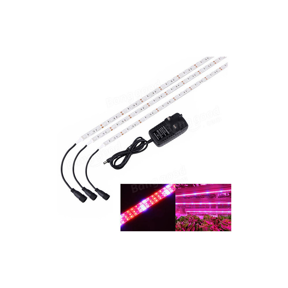 (US Plug) 18W 75 Red 15 Blue Plant LED Grow String Light Greenhouse Waterproof Growth Lamp with 12V Plug