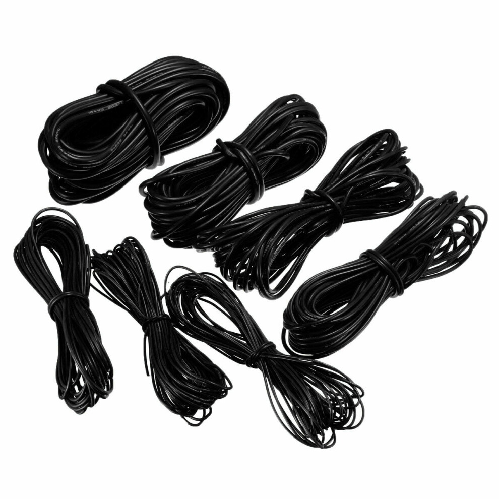 (10AWG) 10 Meter Black Silicone Wire Cable 10/12/14/16/18/20/22AWG Flexible Cable